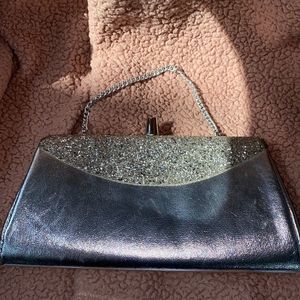 Silver clutch purse